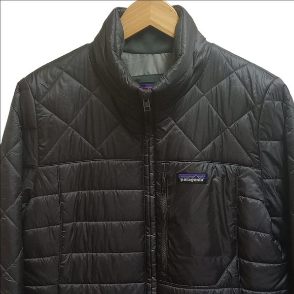 ❄️PATAGONIA "RADALIE" DARK GRAY LONG QUILTED PUFFER WOMEN'S PARKA COAT - Picture 8 of 13